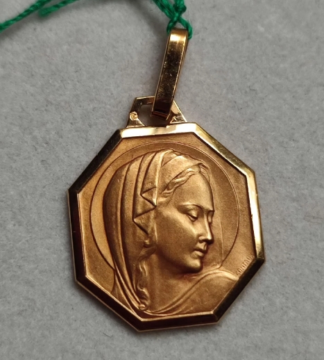 超精美的一枚法国Vintage 铜镀金吊